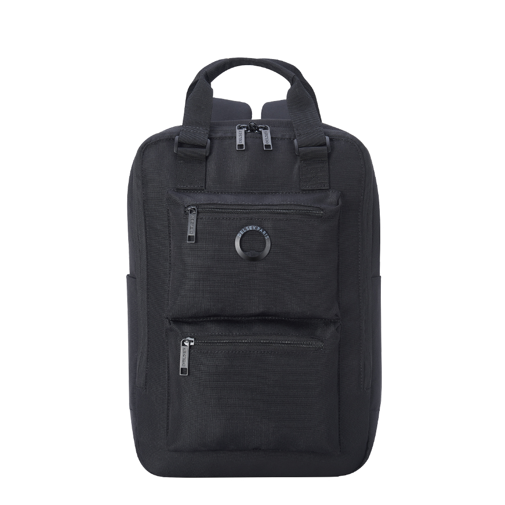 【DELSEY】CITYPAK-15.6吋電腦方型後背包-黑色 00391061200