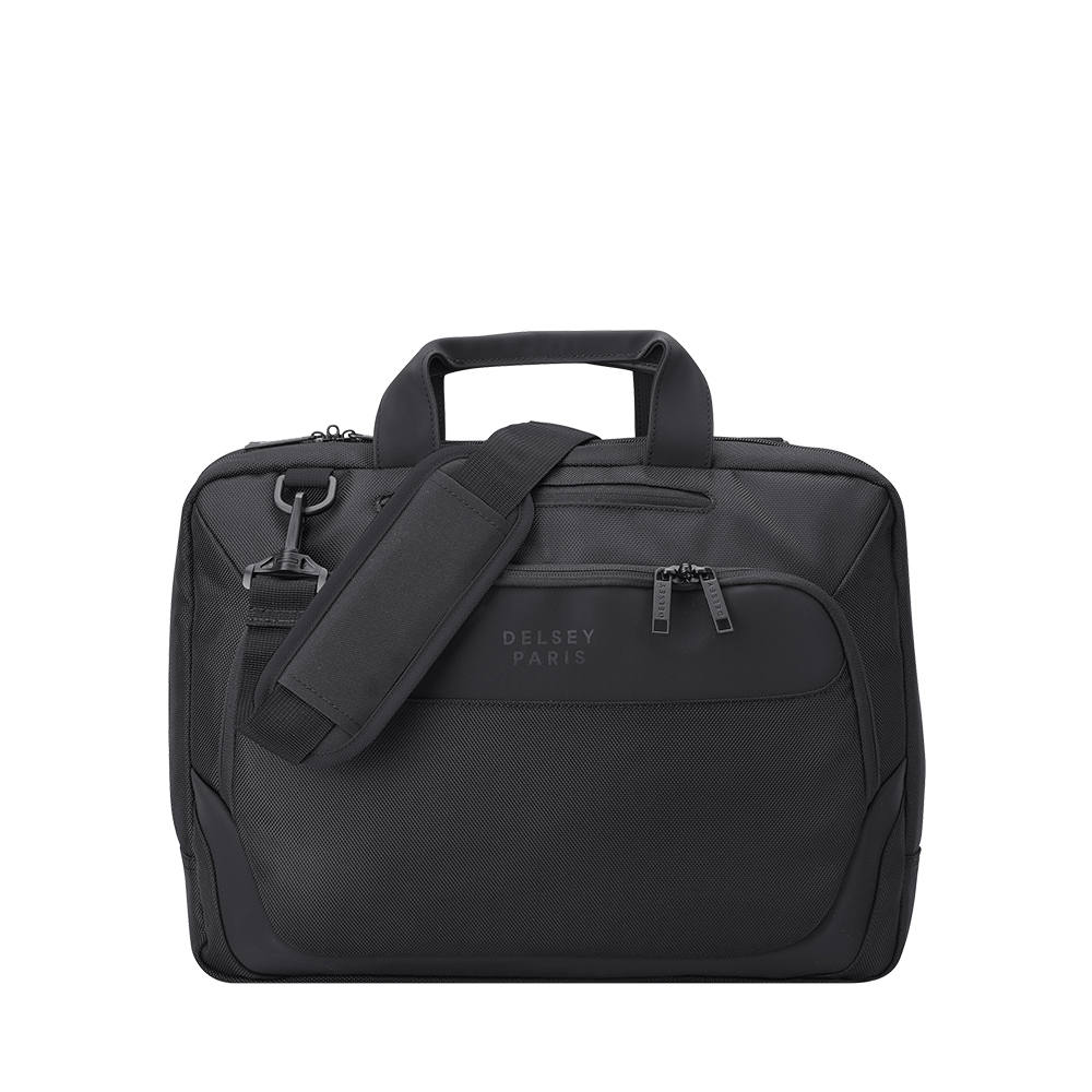 【DELSEY】PARVIS PLUS-15.6''電腦雙層公事包-黑色 00394416100
