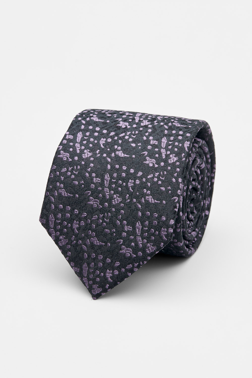SST&C ⁠Purple Irregular Textured Silk Tie | 00362502003_0