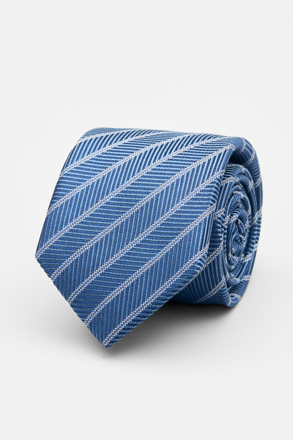 SST&C ⁠Blue Line Textured Silk Tie | 00362502027_0