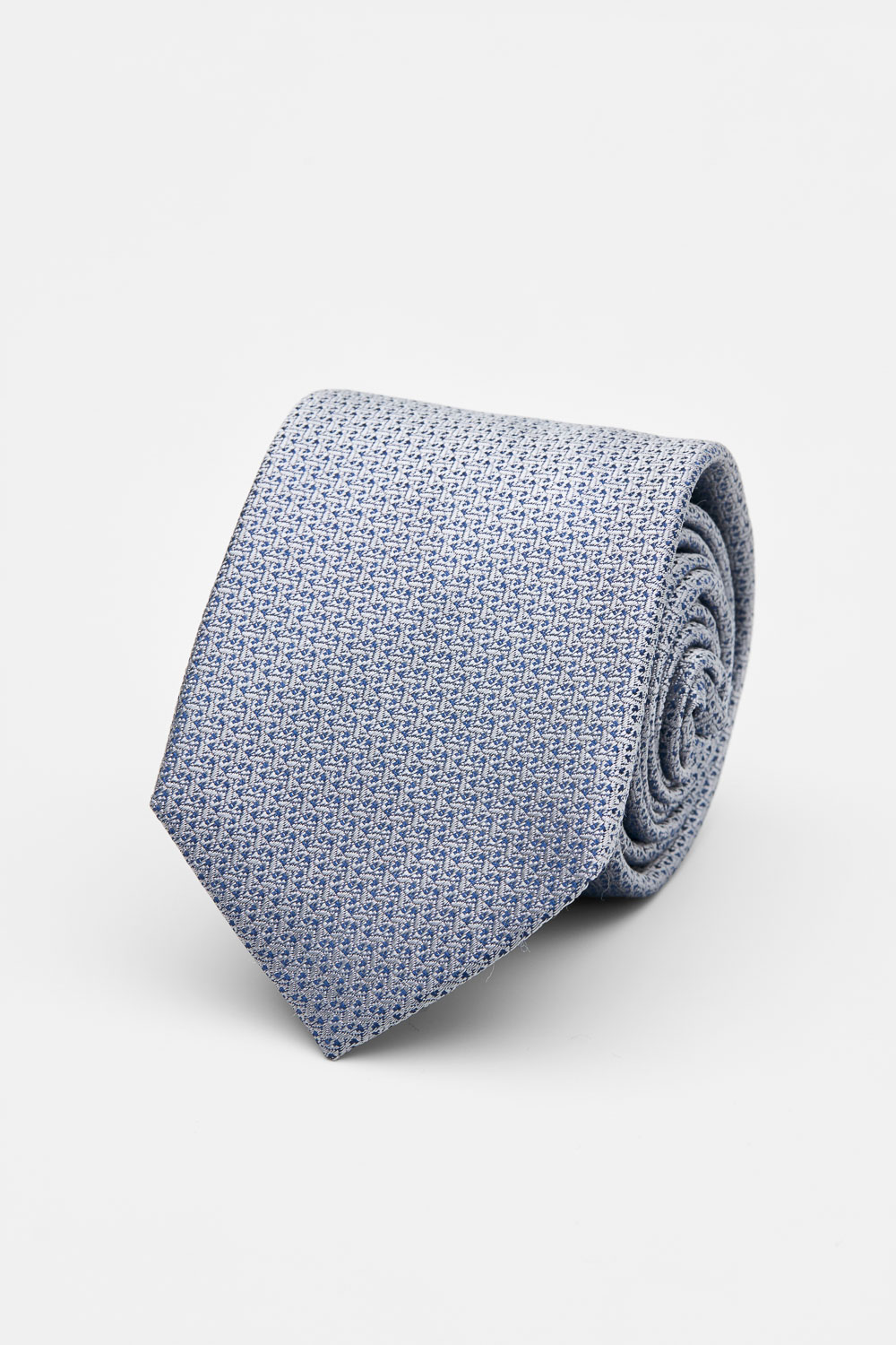 SST&C Silver Textured Silk Tie | 00362502029_0