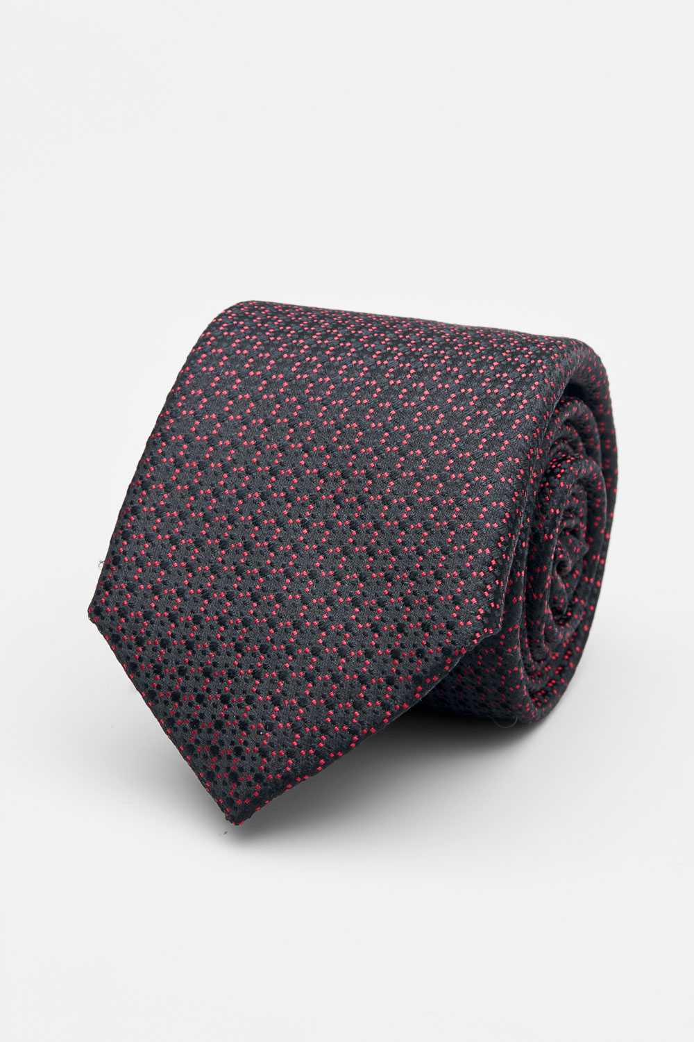 SST&C Black with Red Dots Silk Tie | 00362502031_0