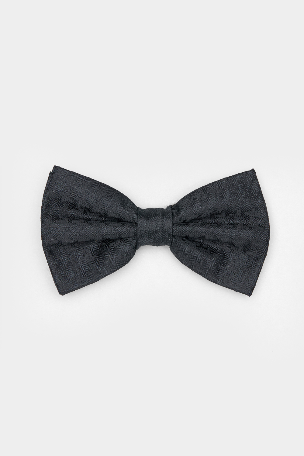SST&C Black Geometric Textured Silk Bowtie | 00402502003_0