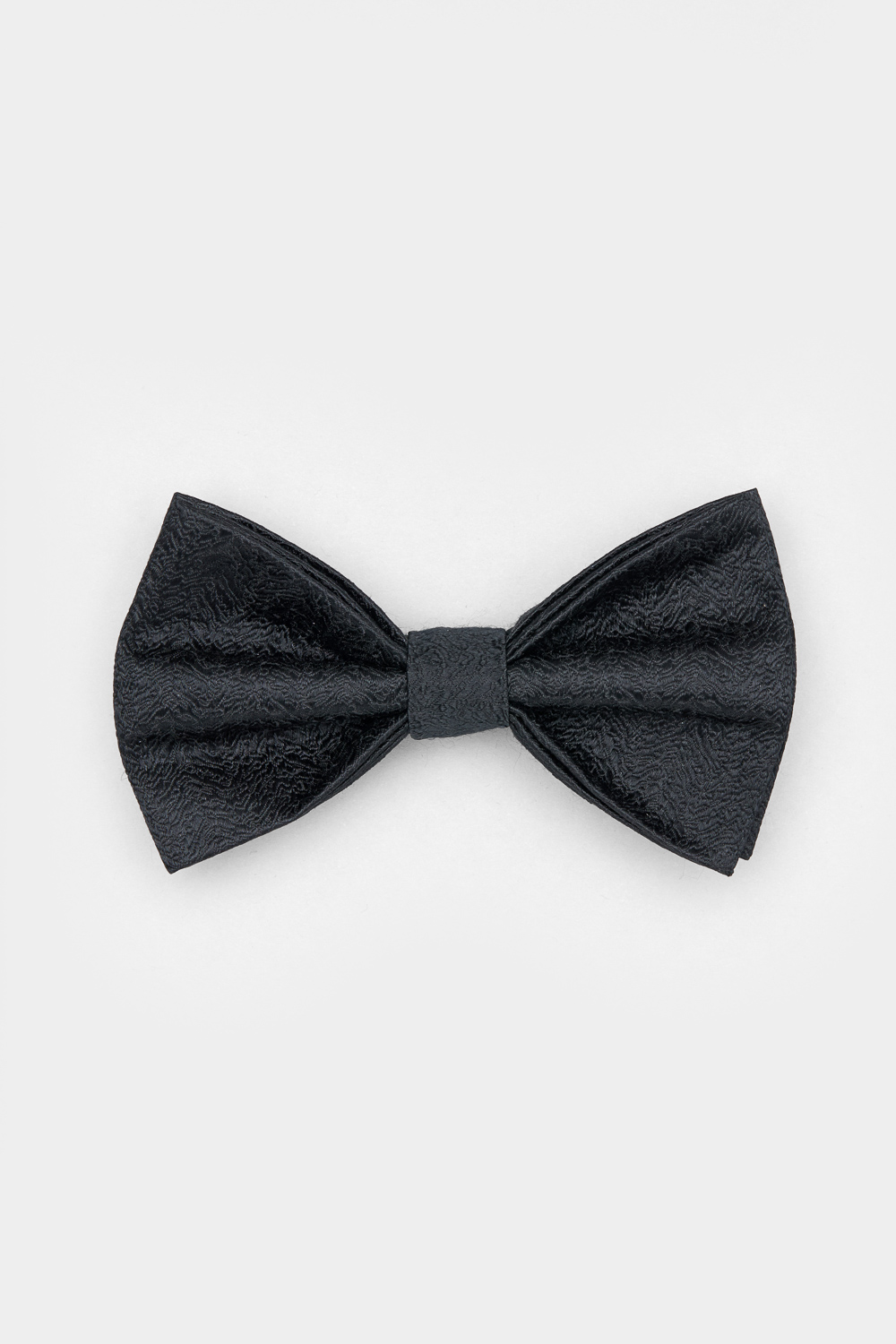 SST&C Black Irregular Textured Silk Bowtie | 00402502005_0