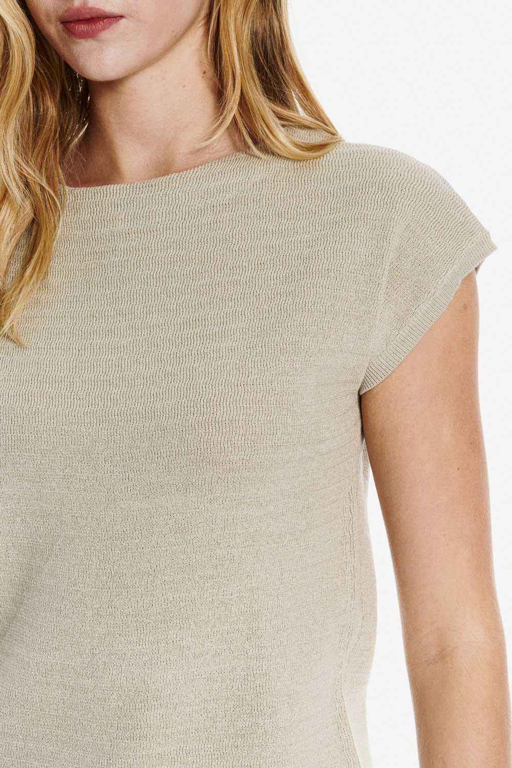 SST&C Icicle Wavy boat neck sleeveless Knit | 01192502001_3