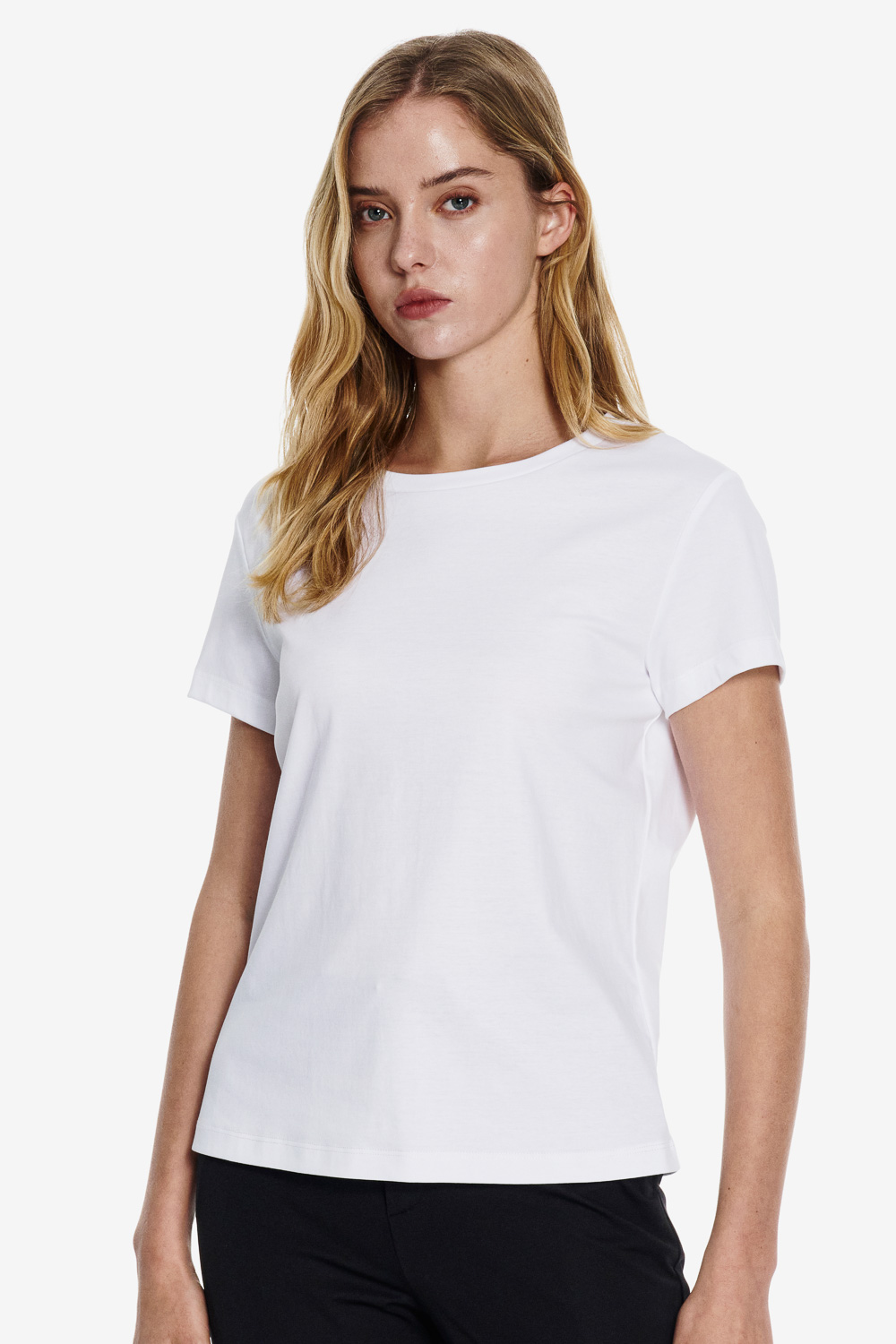 SST&C White U-neck T-SHIRT | 01212502001_0