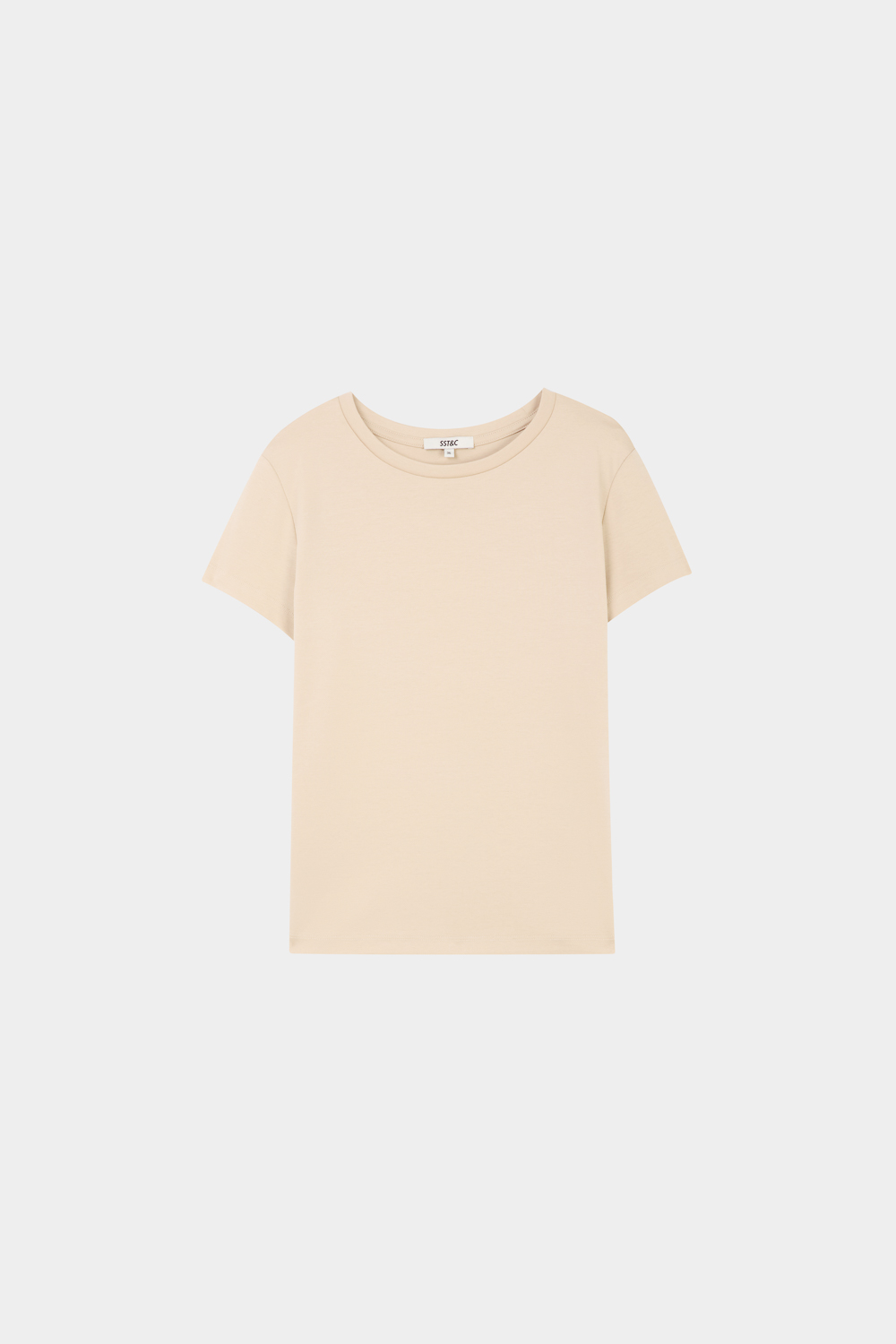 SST&C杏色U領T-SHIRT｜01212502002_4