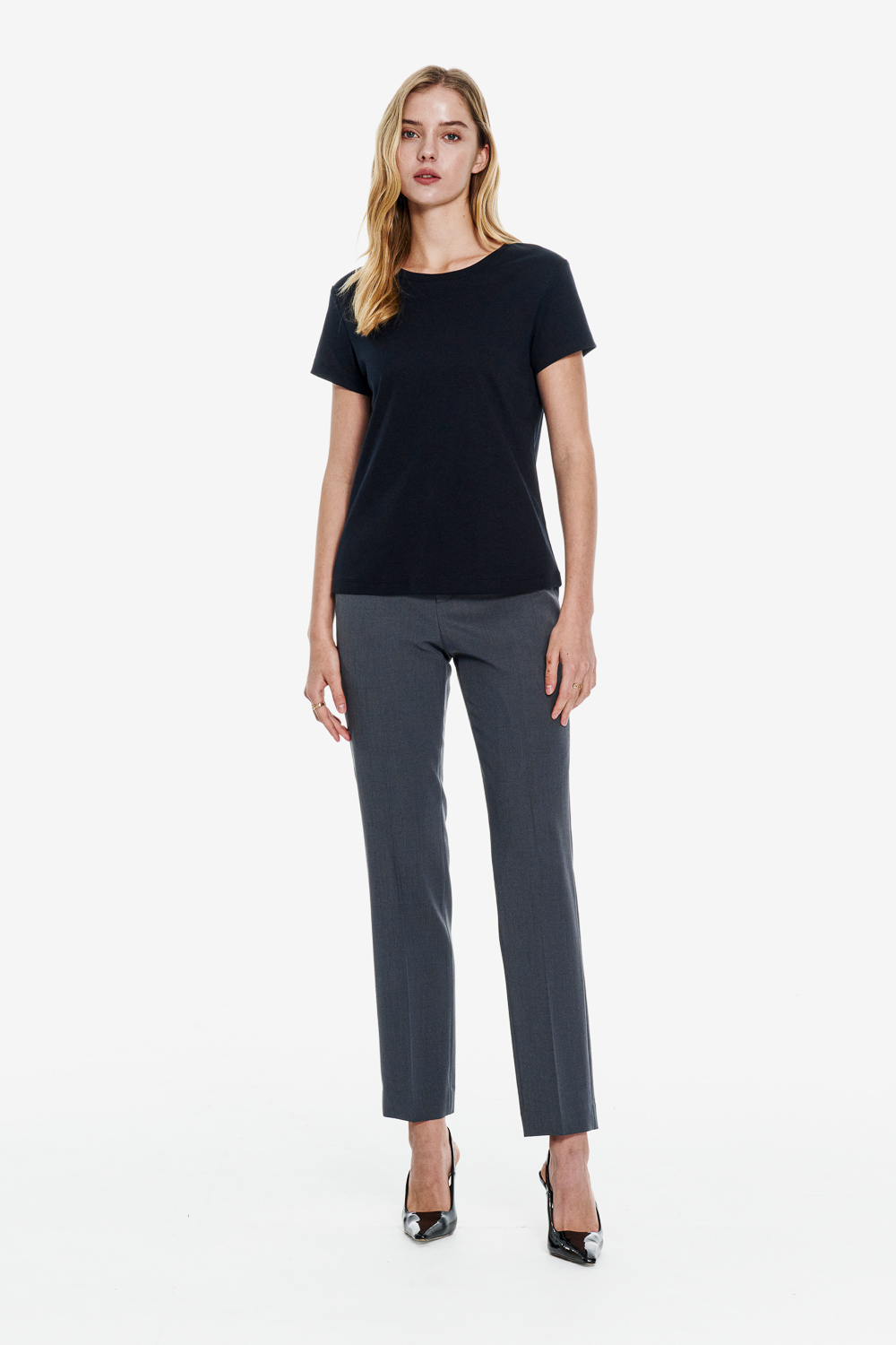SST&C Midnight blue U-neck T-shirt | 01212502003_1