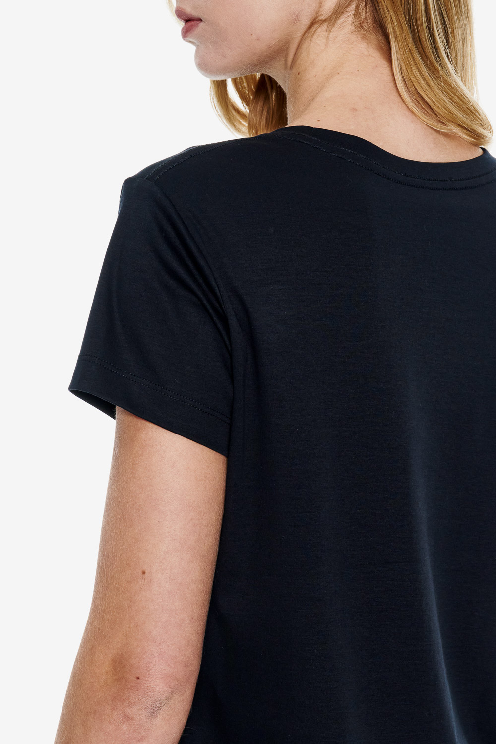 SST&C Midnight blue U-neck T-shirt | 01212502003_3