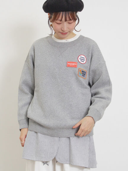 學院風刺繡貼布造型大學T(0F000426810) - Samansa Mos2