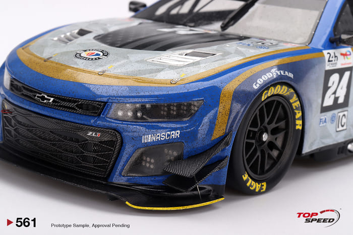 [舊化塗裝] TOP SPEED 1/18 Garage 56 雪佛蘭 Chevrolet Camaro ZL1 #24 Hendrick Motorsports 2023 Le Mans 24Hr Post-Race Weathered TS0561_3
