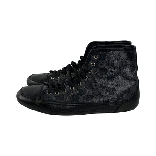 【桃園家樂福經國店】LOUIS VUITTON/高筒運動休閒鞋/US81/2/BA0048