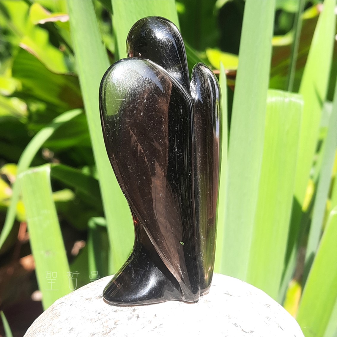 午夜蕾絲黑曜岩天使0129-24號 雕件/擺件 Obsidian ~強大的保護石_6