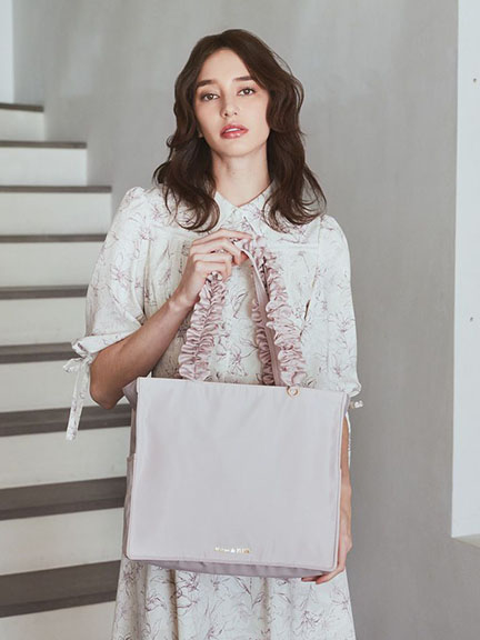 甜美荷葉捲邊立方形手提袋(08000223500) - Maison de FLEUR