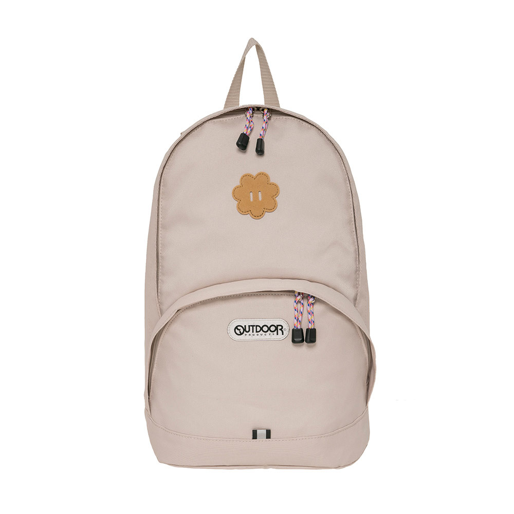 【OUTDOOR】風格前線花朵圓款後背包-淺灰色 OD153334LG