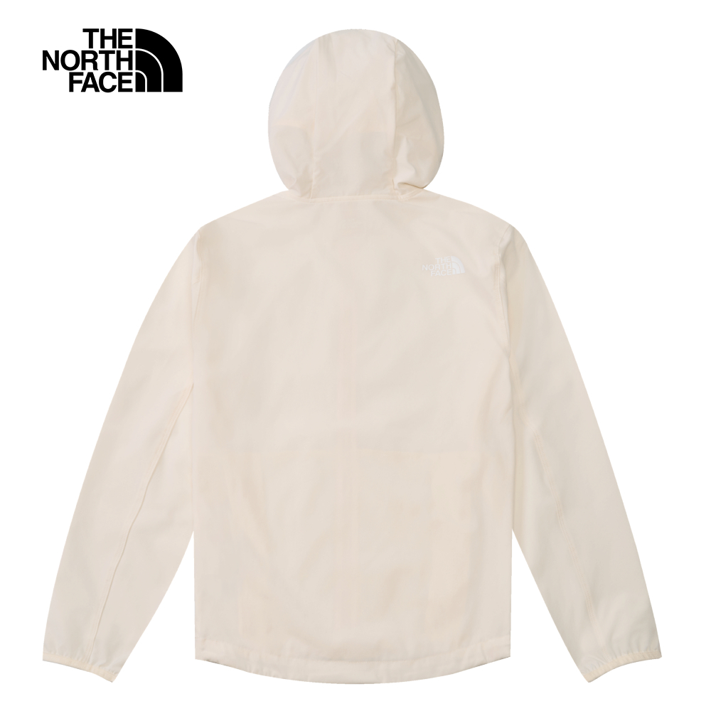 The North Face北面女款米白色DWR防潑水連帽防風外套｜8BW9QLI_2