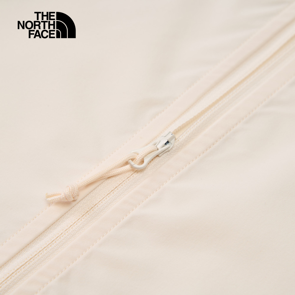 The North Face北面女款米白色DWR防潑水連帽防風外套｜8BW9QLI_6