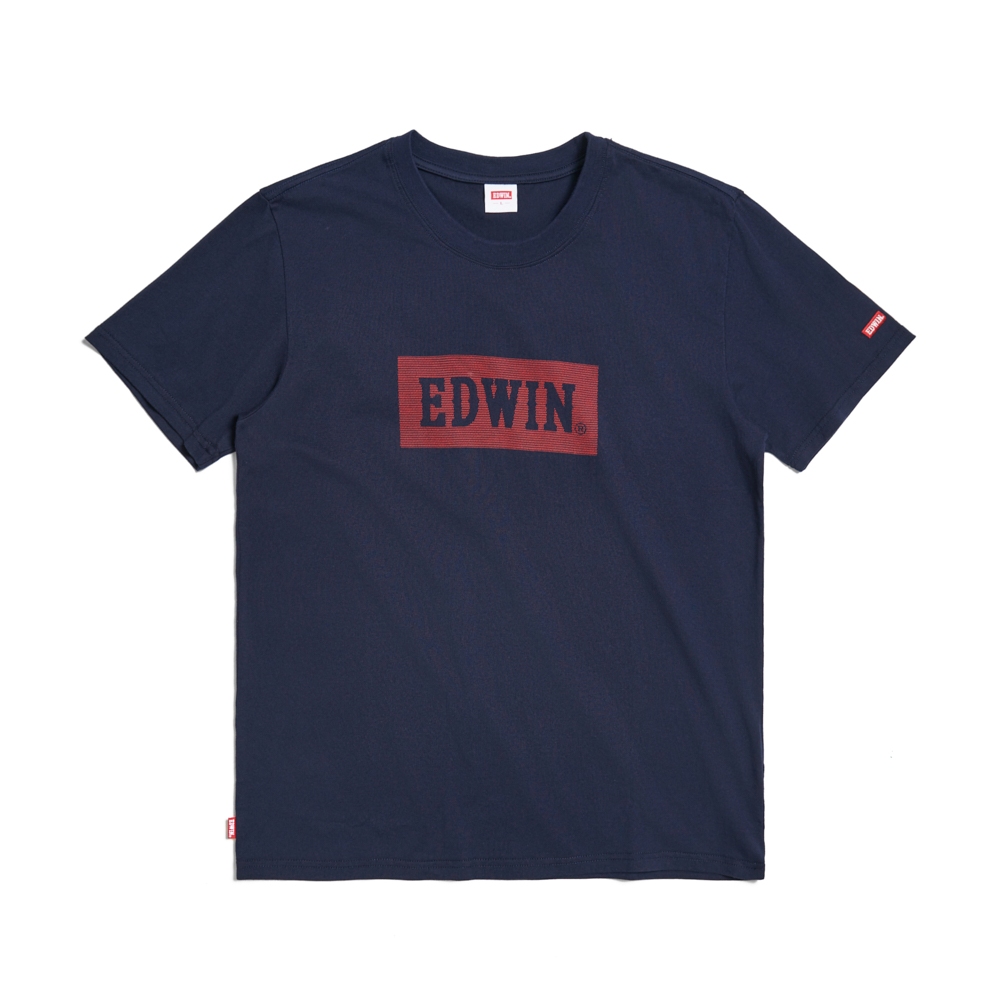 EDWIN｜加大碼｜男裝｜斜紋仿繡印花短袖T恤