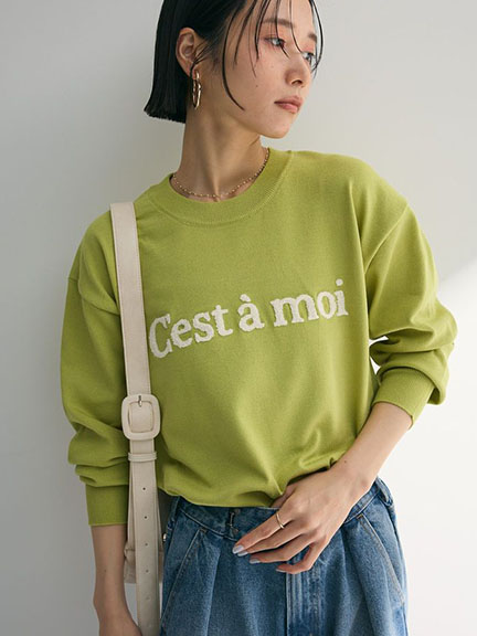 立體刺繡標誌針織圓領上衣(06000292300) - Green Parks
