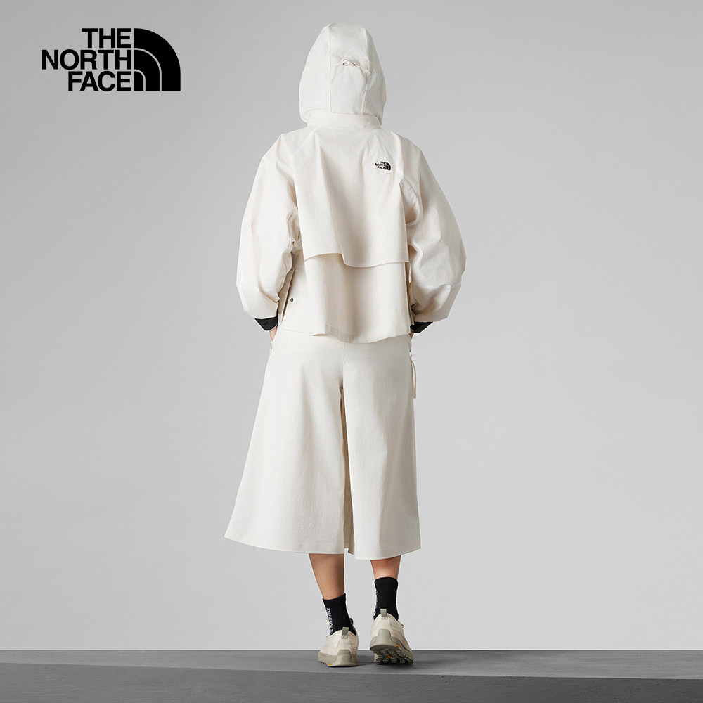 The North Face北面UE女款米白色DWR防潑水可調節收納連帽防風外套｜8CJ6QLI_8