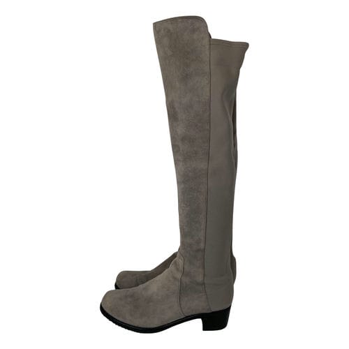【環球桃園A8店】STUART WEITZMAN/長靴/39/SW0601004