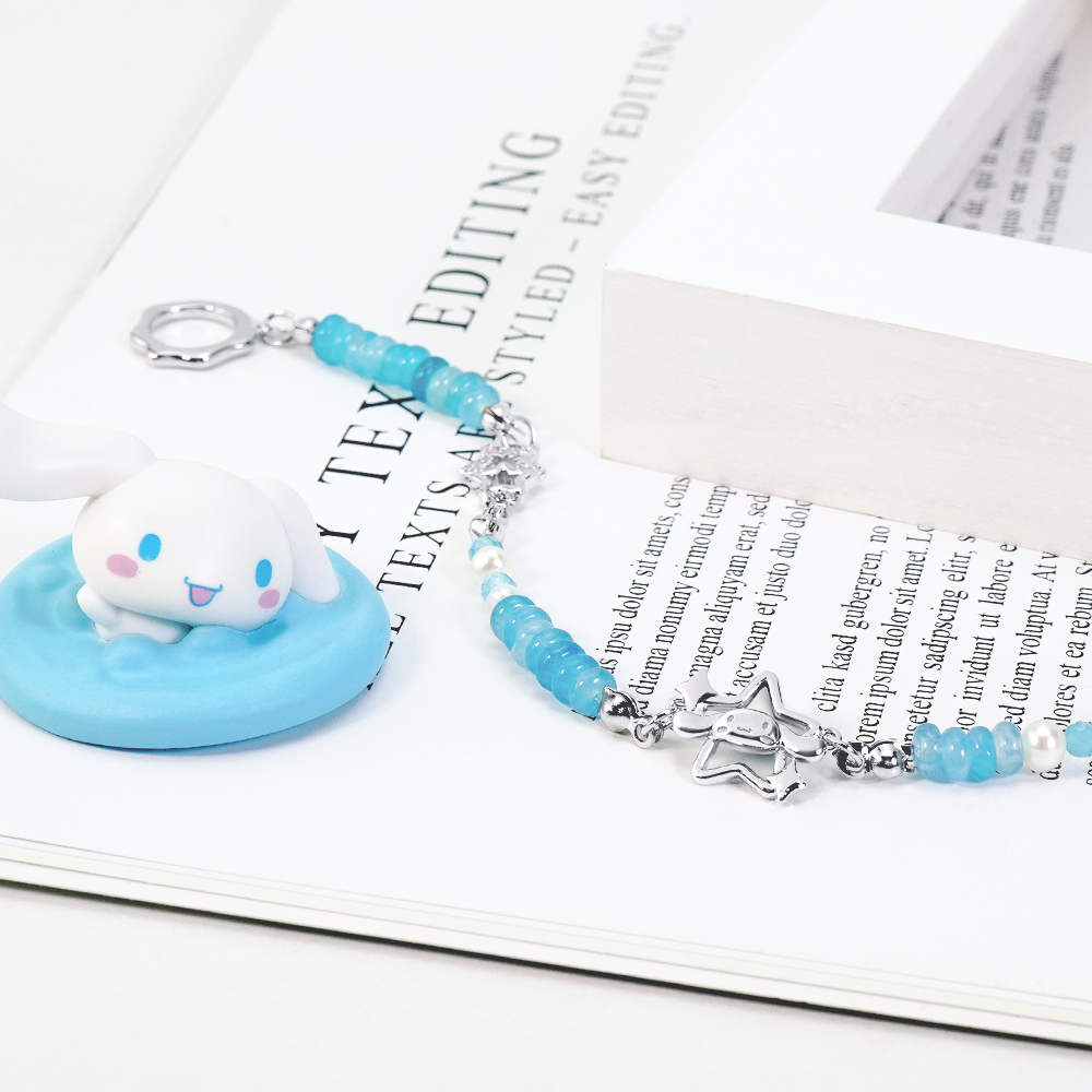 Cinnamoroll 繁星系列-大耳狗喜拿流星之畔海藍寶造型手鍊_1