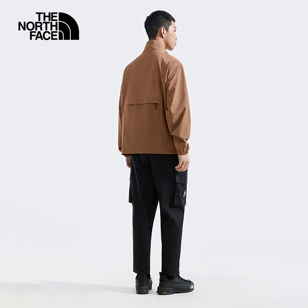The North Face北面男款棕色DWR防潑水可打包防風外套｜8DGE6IH_8