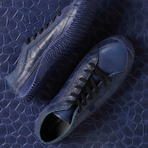 【SPINGLE】靛藍壓花皮革·低筒手工休閒鞋_SP-1055-Indigo Blue-WOMEN