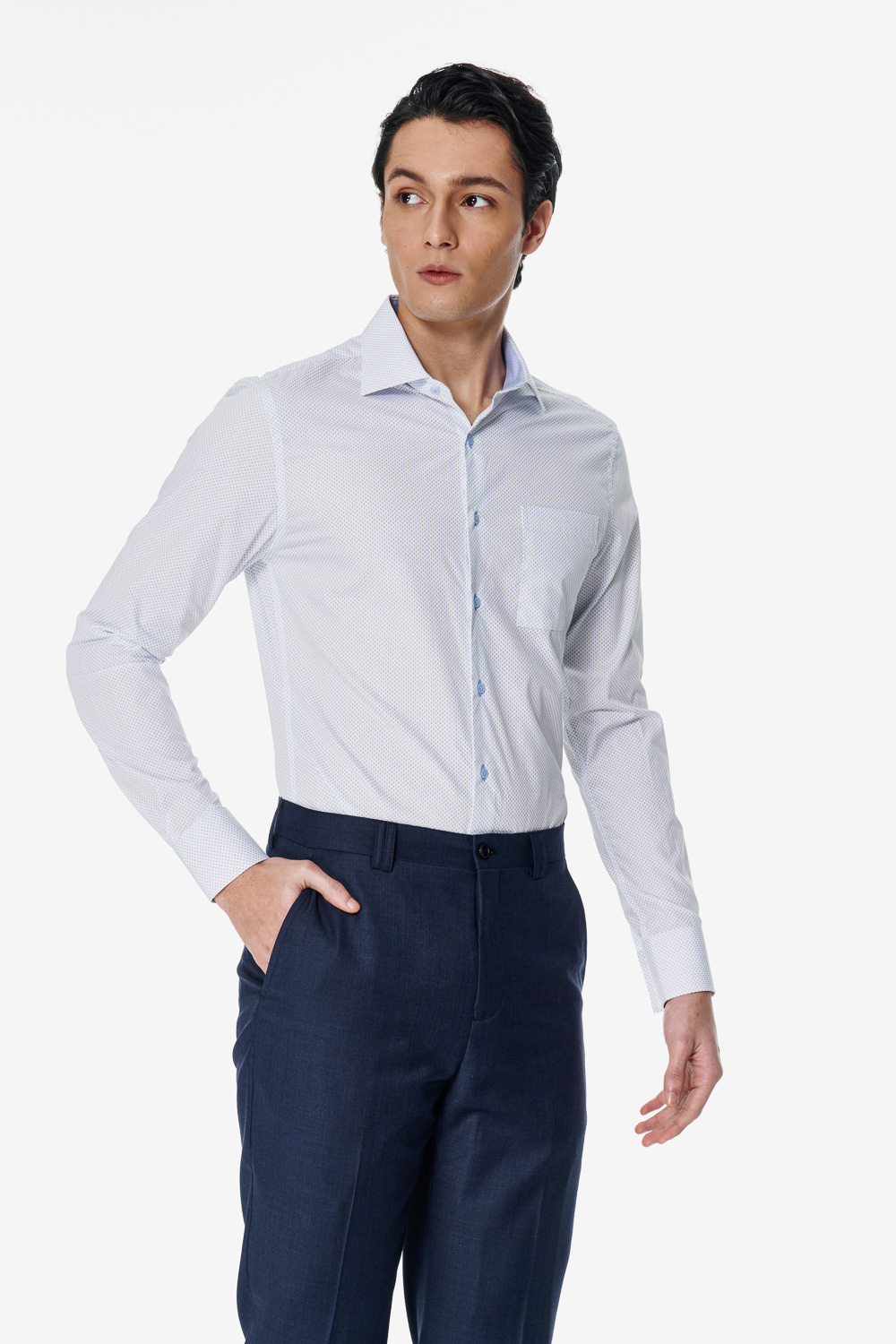 SST&C Geometric Polka Dot Slim Fit Shirt | 00062503008_1