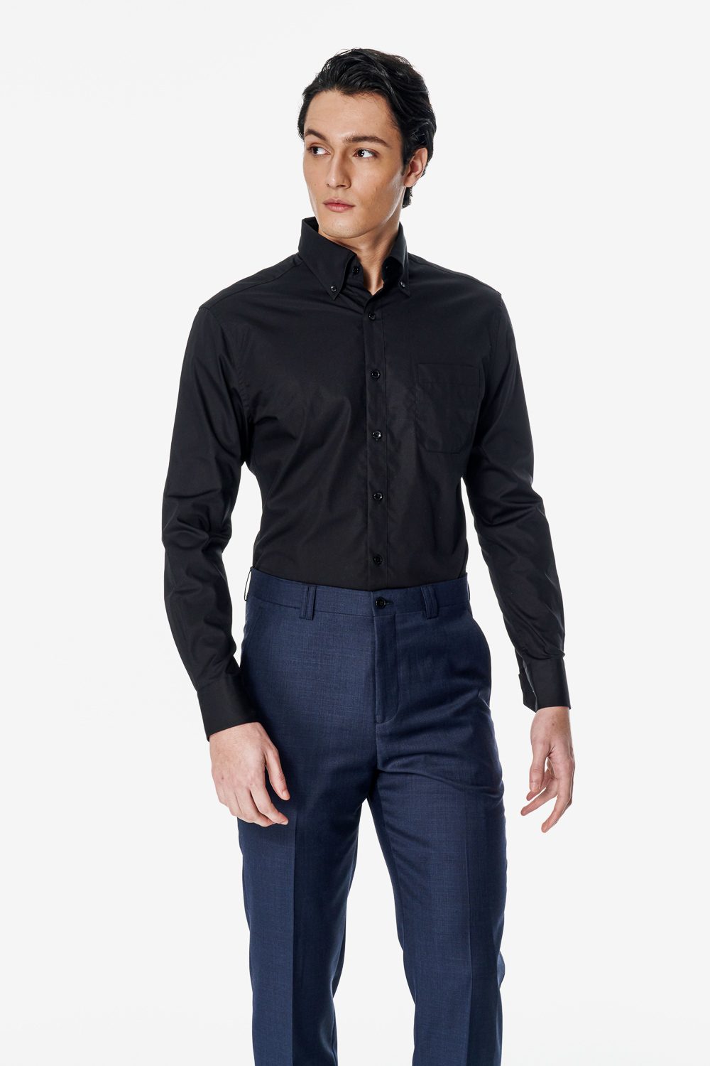 SST&C Black Classic Fit Shirt | 00062503010_1