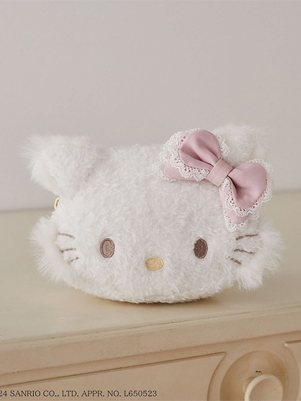 Charmmykitty聯名-毛絨刺繡蝴蝶結刺繡收納包(08000166300) - Maison de FLEUR