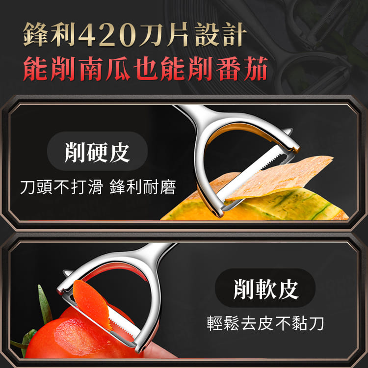 304不鏽鋼削皮刀 廚貴妃 CUGF 水果削皮器 削皮刀 刨刀 去皮器 多功能削皮器【BE0222】《約翰家庭百貨_3