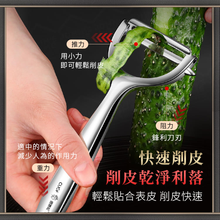 304不鏽鋼削皮刀 廚貴妃 CUGF 水果削皮器 削皮刀 刨刀 去皮器 多功能削皮器【BE0222】《約翰家庭百貨_7