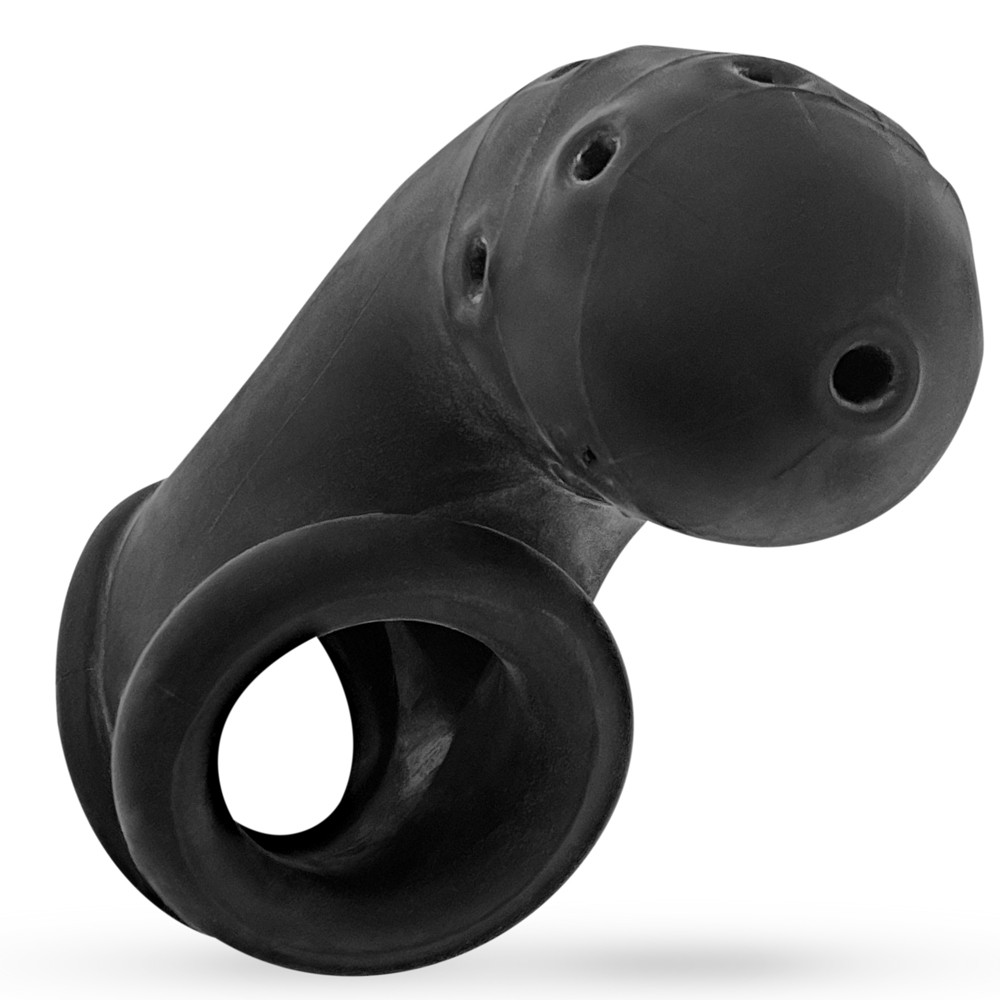 美國 OXBALLS【鎖精鳥籠】AIRLOCK 彈性洞洞貞操鎖 (OX-3086-CLRICE/OX-3086-BLKICE)_7