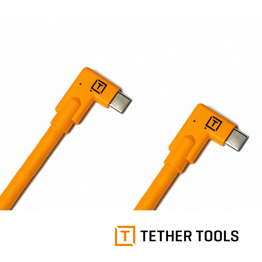 【TETHER TOOLS】CUC15RT2RT-ORG USB-C 轉 USB-C 雙直角傳輸線 4.6M 公司貨_2