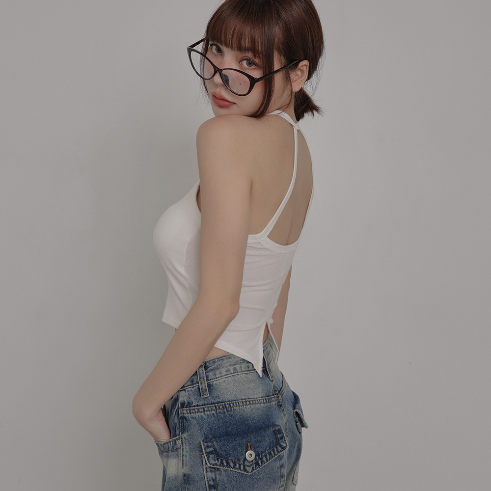 美背後岔Bra背心-白【KT224266】_0