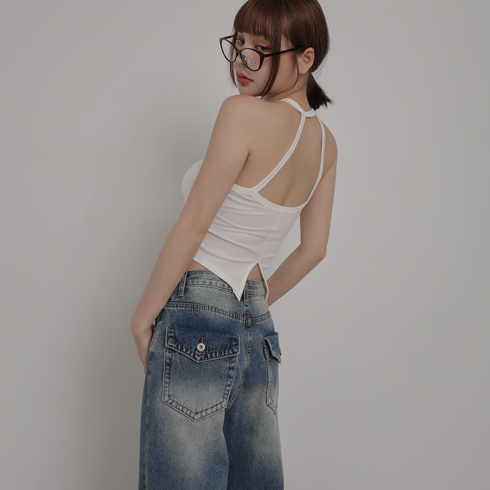 美背後岔Bra背心-白【KT224266】_2