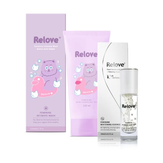 【Relove】煎妮花聯名私密胺基酸潔淨凝露120ML-牡丹柚子香(私密處洗劑)+私密美白賦活晶球凝露(淨柔白桃)30ml_1