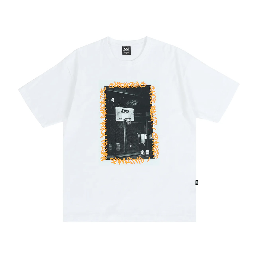 KIKS 白 塗鴉照片 上衣 短T 男款 H8233【新竹皇家】_0