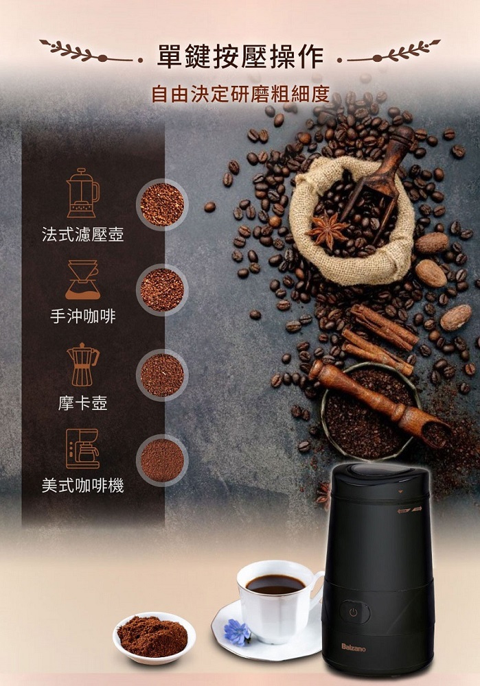 電動不鏽鋼磨豆機(BZ-EG610)【Balzano 百佳諾】_1