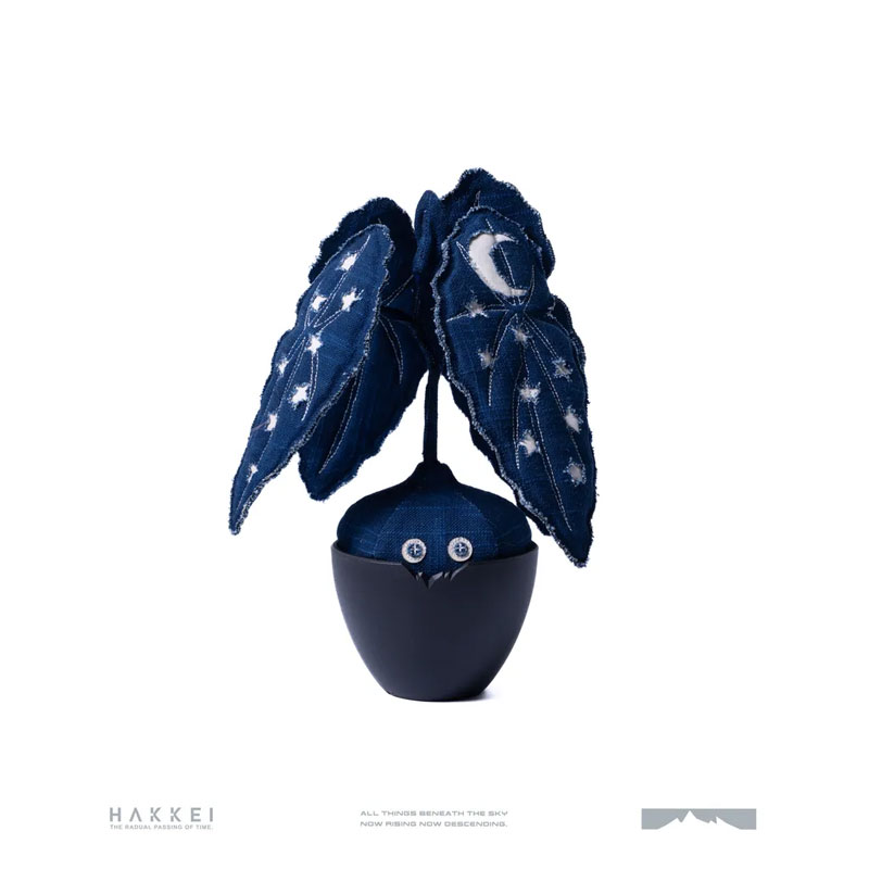 【HAKKEI 白景】HSSBD25-219 SASHIKO STELLARLUNE BEGONIA DOJI 刺子織星月海棠豆吉 布植物_0