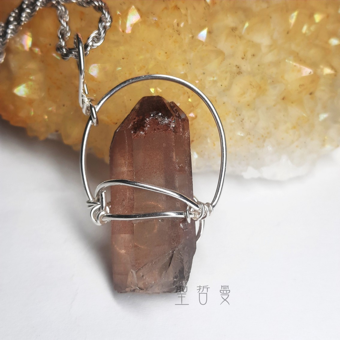 【土桑精選】橘河幻影水晶精靈編織墜0216-6號 項鍊/飾品 ~南非_8