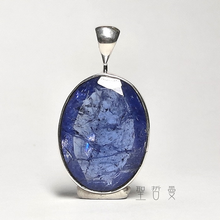 土桑展精選：丹泉石925銀墜0301-1號 Tanzanite 項鍊/吊墜 協助我們找到靈魂的方向，提升與生俱來的能量_0