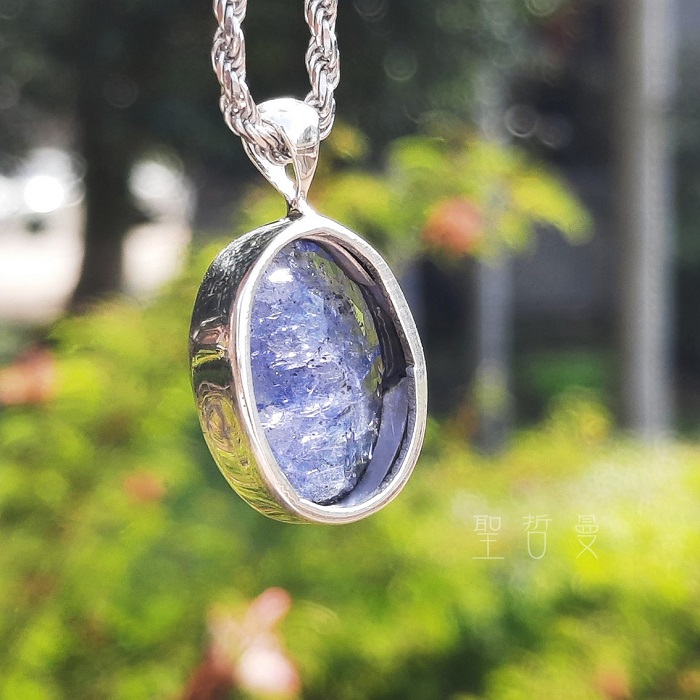 土桑展精選：丹泉石925銀墜0301-1號 Tanzanite 項鍊/吊墜 協助我們找到靈魂的方向，提升與生俱來的能量_9