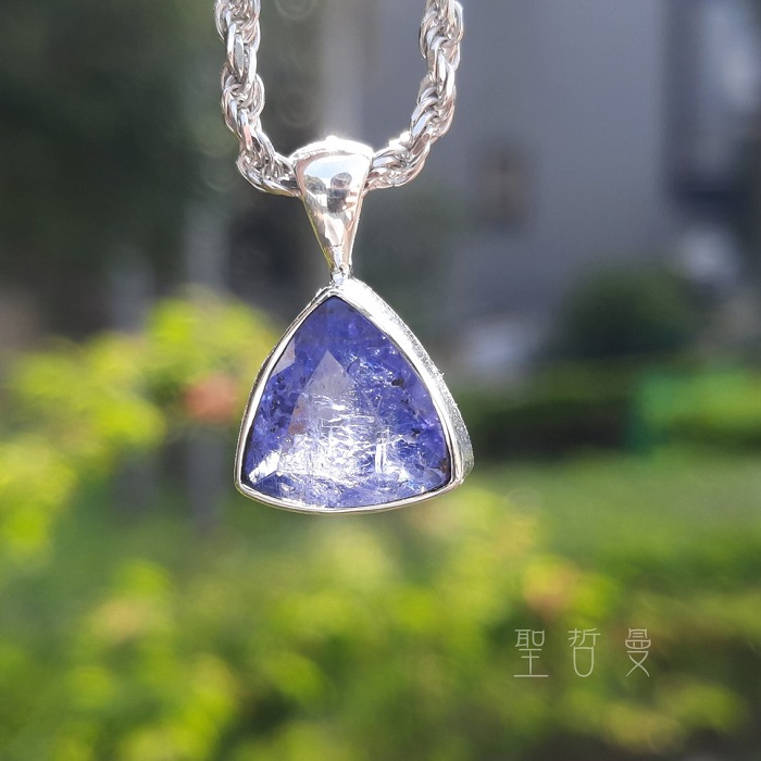 土桑展精選：丹泉石925銀墜0301-8號 Tanzanite 項鍊/吊墜 協助我們找到靈魂的方向，提升與生俱來的能量_3