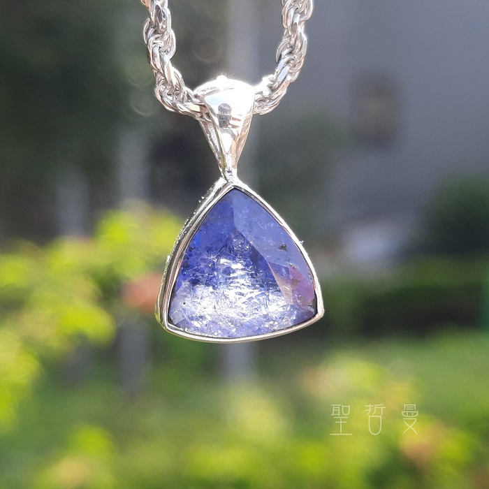 土桑展精選：丹泉石925銀墜0301-8號 Tanzanite 項鍊/吊墜 協助我們找到靈魂的方向，提升與生俱來的能量_4