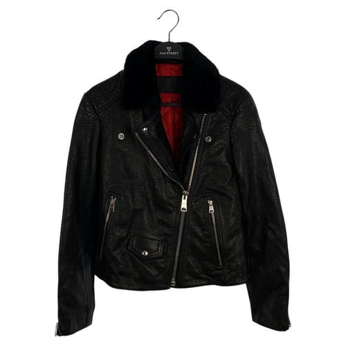 【微風南山店】ALLSAINTS/皮革外套/34/