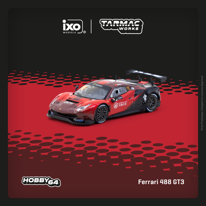 TARMAC WORKS 1/64 法拉利 Ferrari 488 GT3 Macau GT Cup 2022 T64-072-22MGP51_0