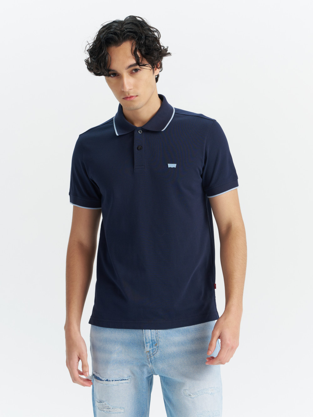Levi’s® 男款 Polo衫 小logo 藍色Polo衫 人氣新品