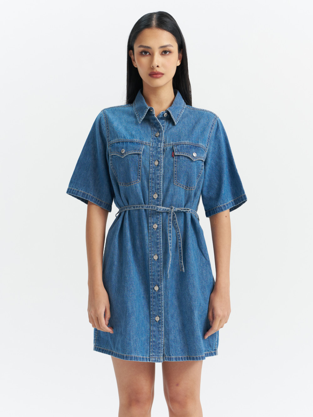 女款 連身洋裝 牛仔風洋裝 人氣新品
